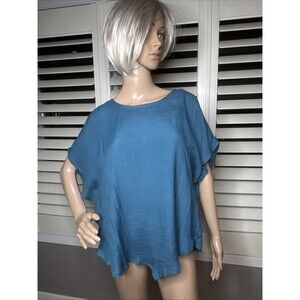 Gaya LG SILK Blend Top Flutter Sleeve Lined Lightweight Spring Summer